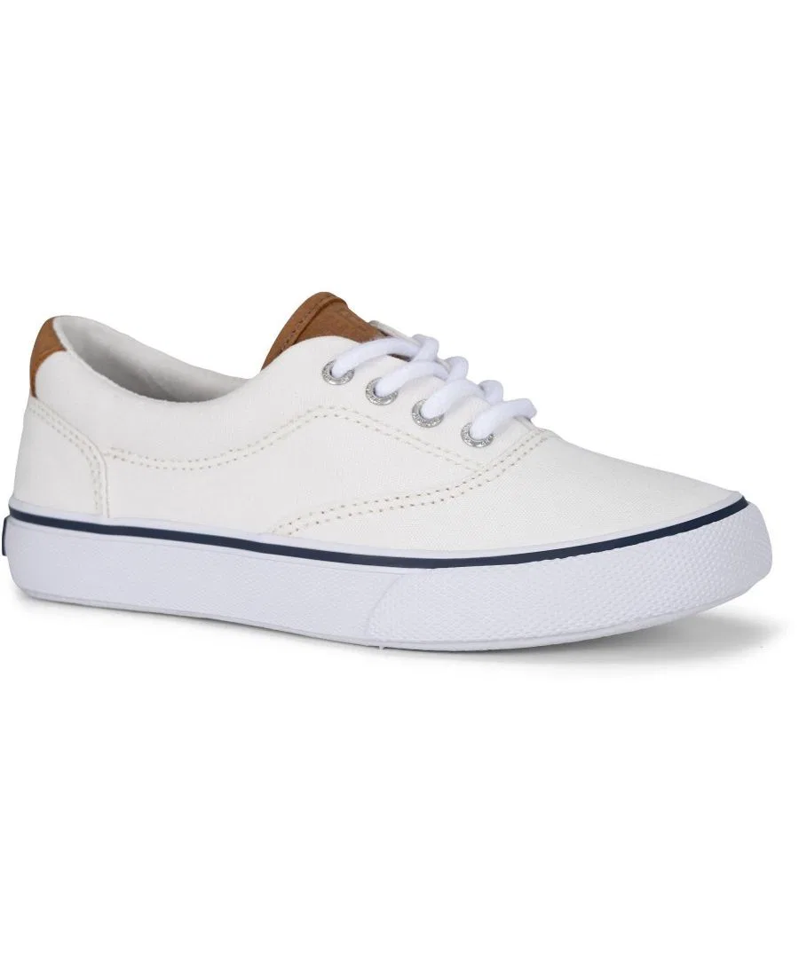 Кеды с хлопковыми шнурками и скрытой резинкой CVO Striper II Sperry, White Canvas