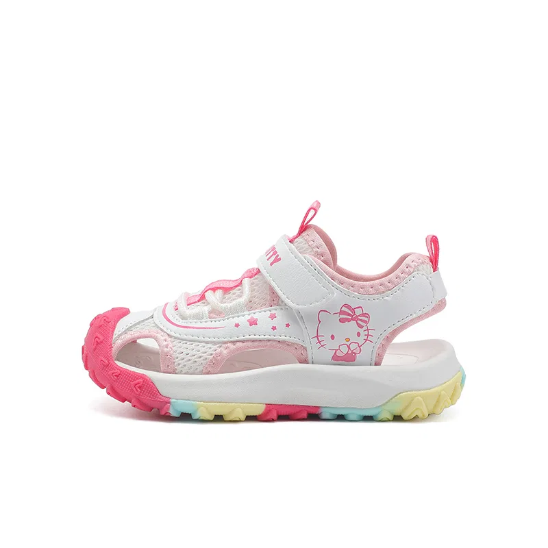 Детские сандалии с завышенной подошвой, Hello Kitty, Sanrio, White Pink