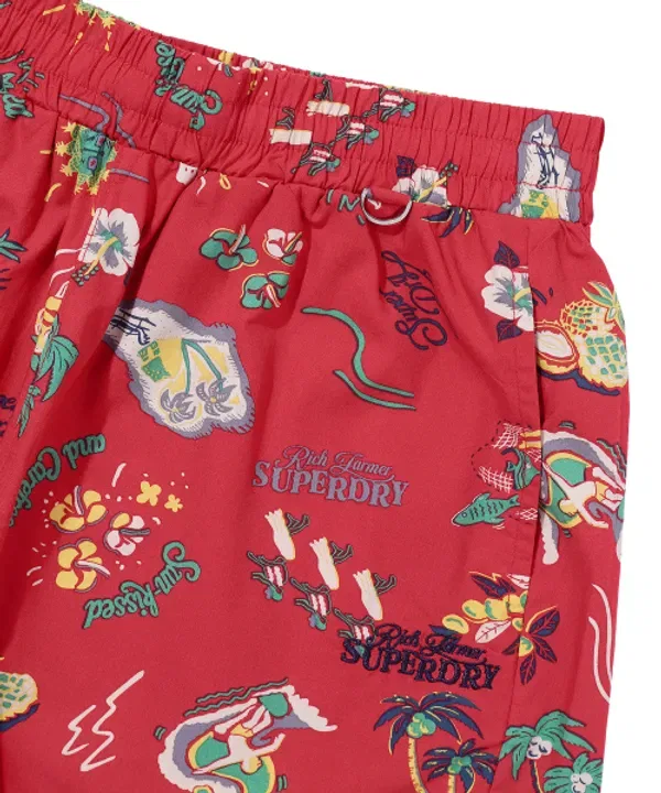 Шорты Palm Surf Hawaiian, Superdry, красные — фото 4