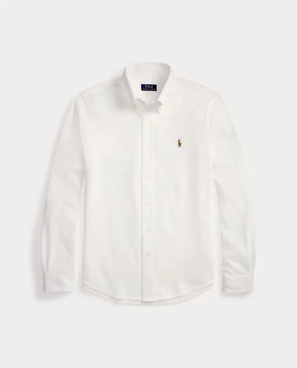 Мужская рубашка оксфорд Regular Fit Polo Ralph Lauren, Blanco — фото 4