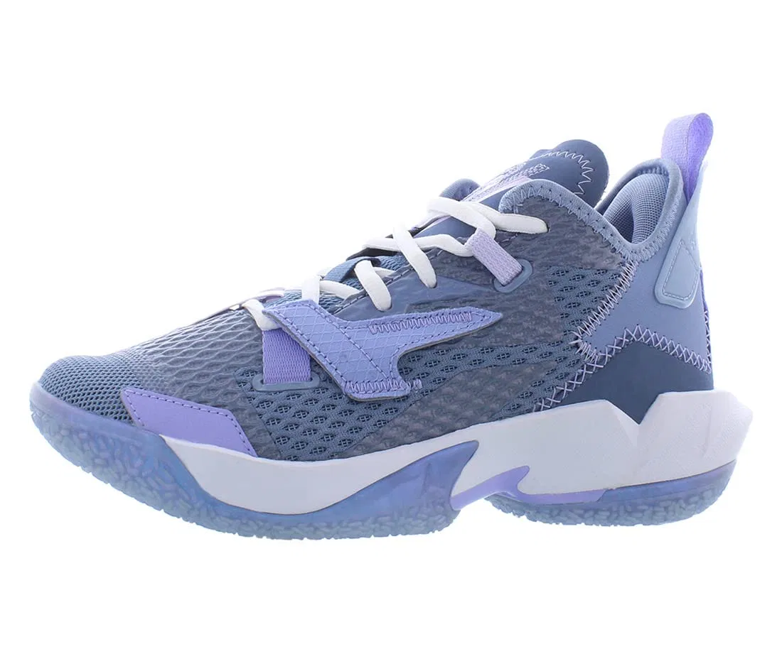 Детские кроссовки для мальчиков с закрытым носком NIKE Jordan Why Not Zer0.4 NIKE, Indigo Fog Purple Pulse