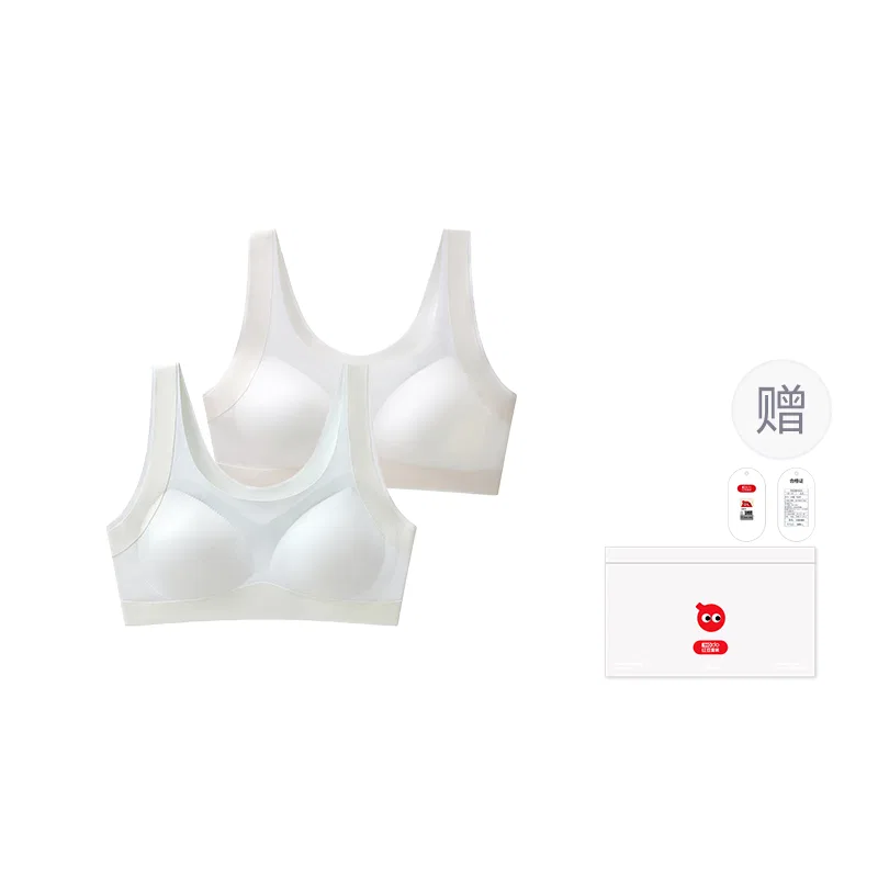 Детское бра для девочек спортивное Red bean, Ivory White And Light Blue