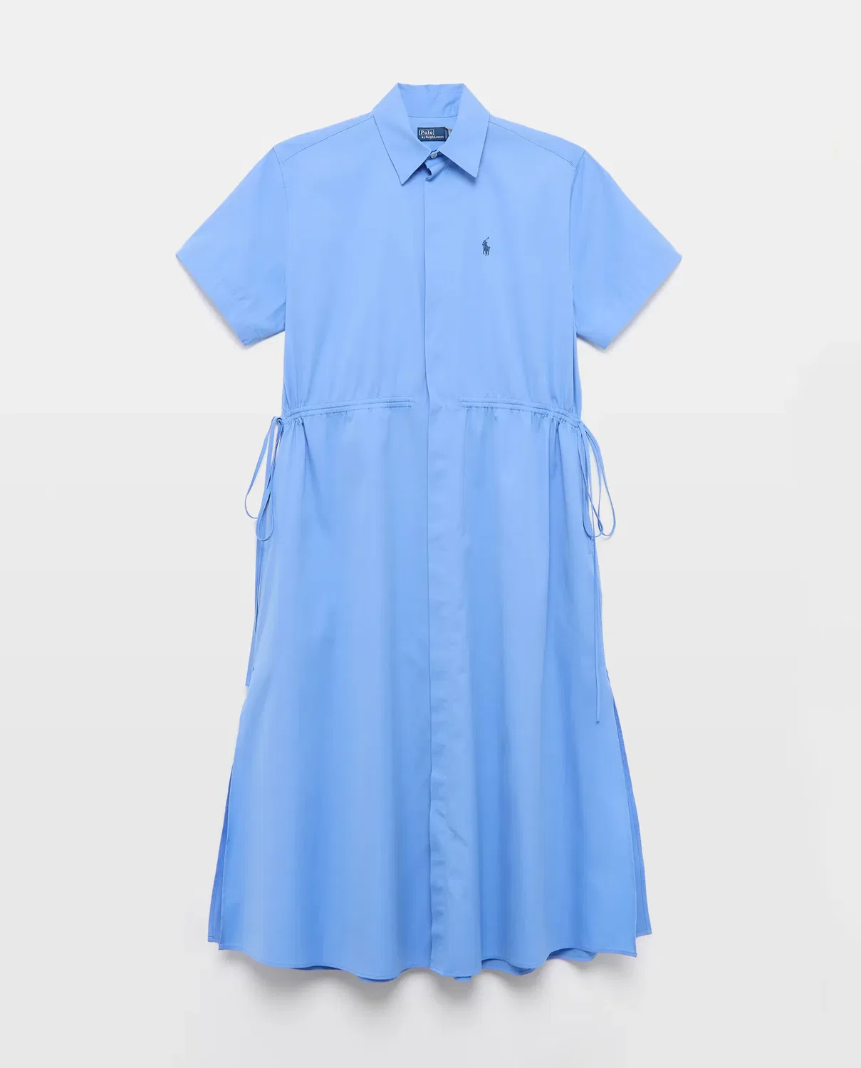 Женское длинное платье-рубашка хлопковое Polo Ralph Lauren, Azul Índigo — фото 4