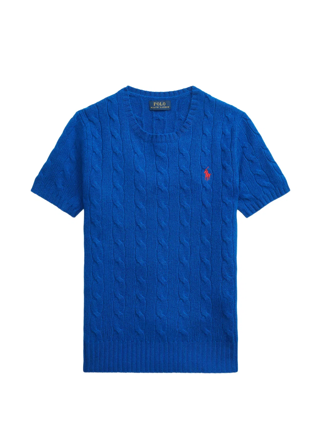 Polo Ralph Lauren Футболка вязаная с коротким рукавом, синяя