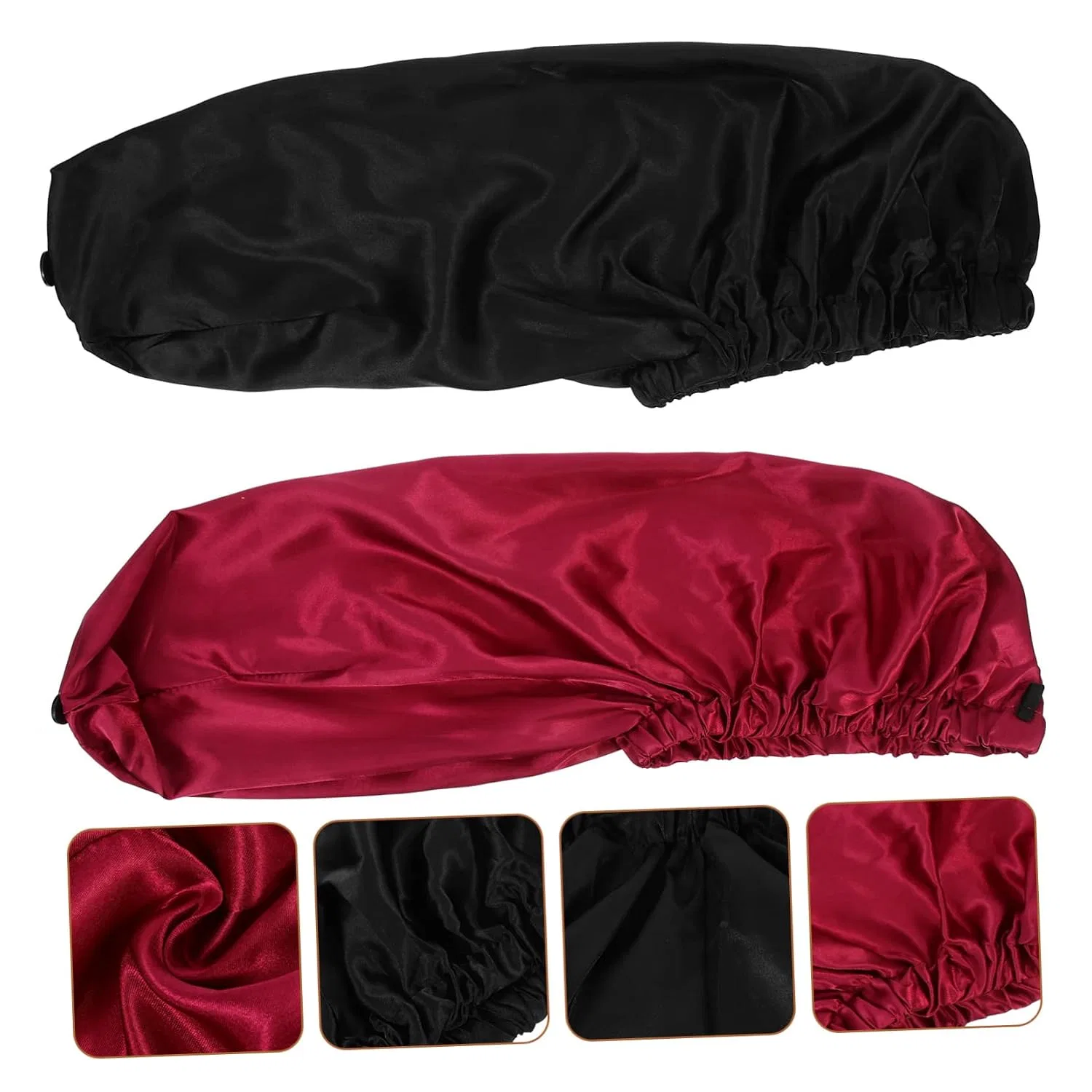 Шапочка для душа Satin Caps, 4 Pieces, FRCOLOR, 63x23.5cm — фото 3