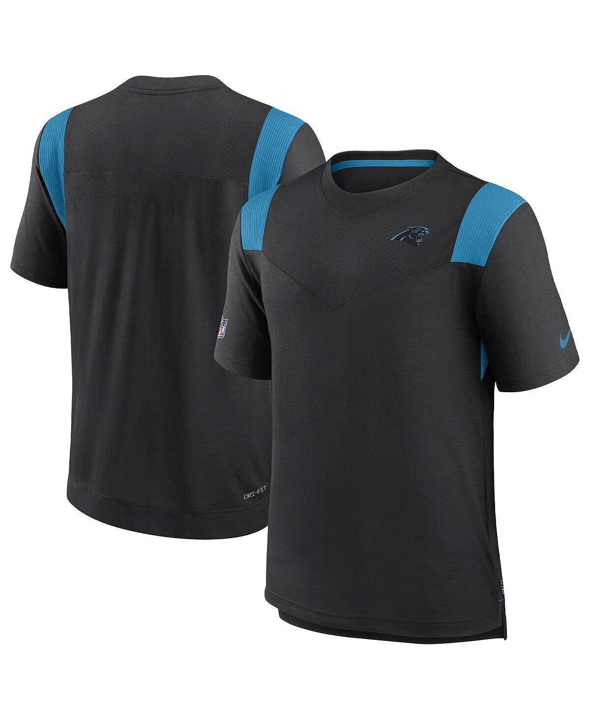 

Мужская черная футболка carolina panthers sideline tonal logo performance player Nike, черный