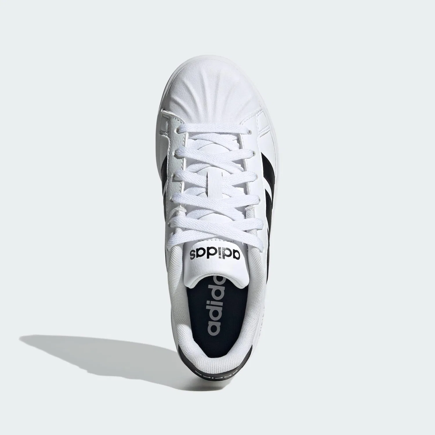 Детские кроссовки с мыском из резины Streettalk Adidas, Weiss Schwarz — фото 2