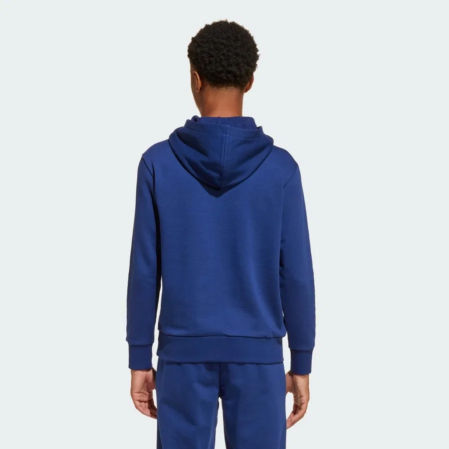 Худи детское с длинным рукавом Sportswear JY0612 Essentials Hoodie Kids adidas, Сине-белый — фото 4