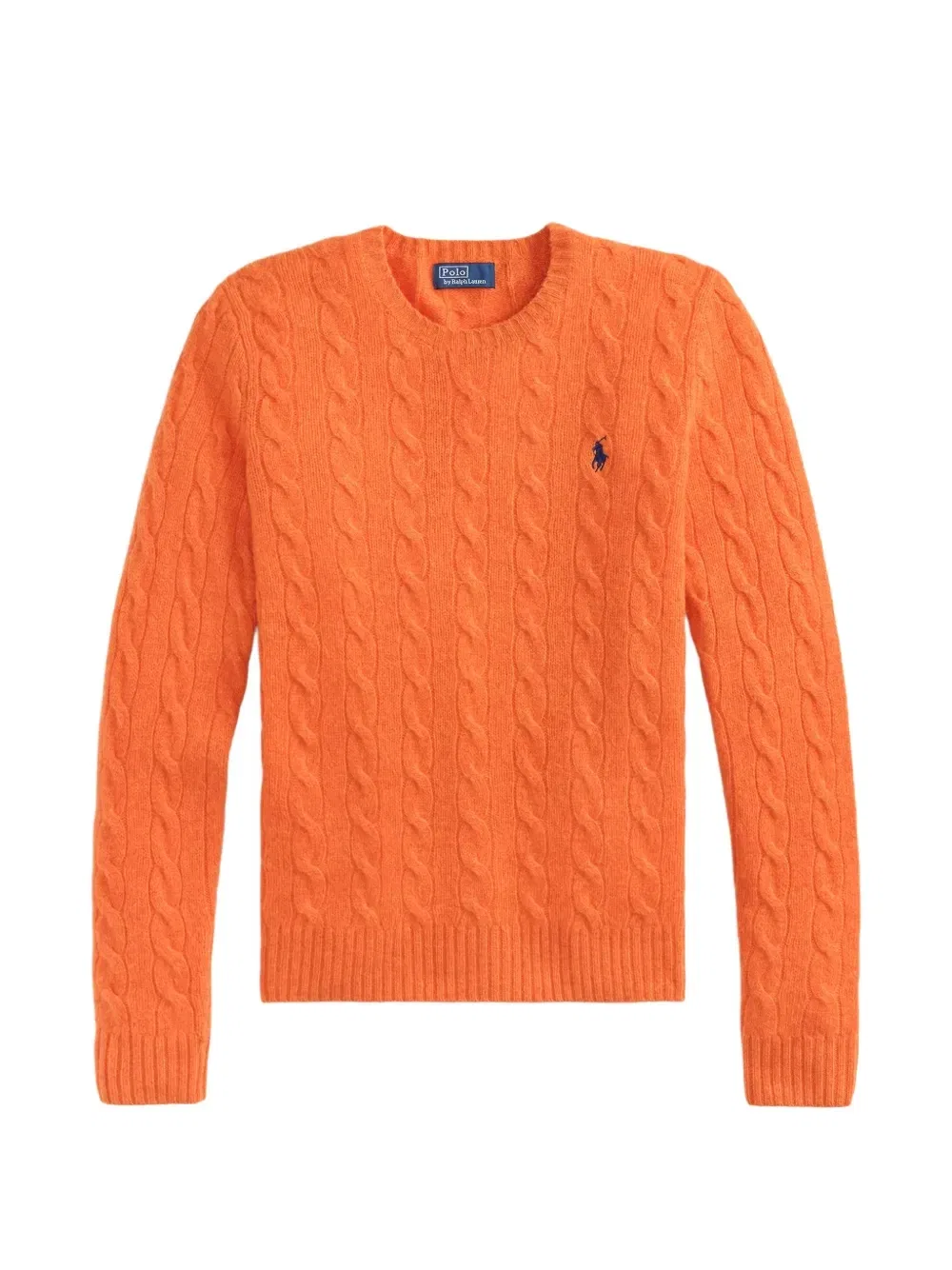 Вязаный свитер с вышивкой Pony Polo Ralph Lauren, оранжевый