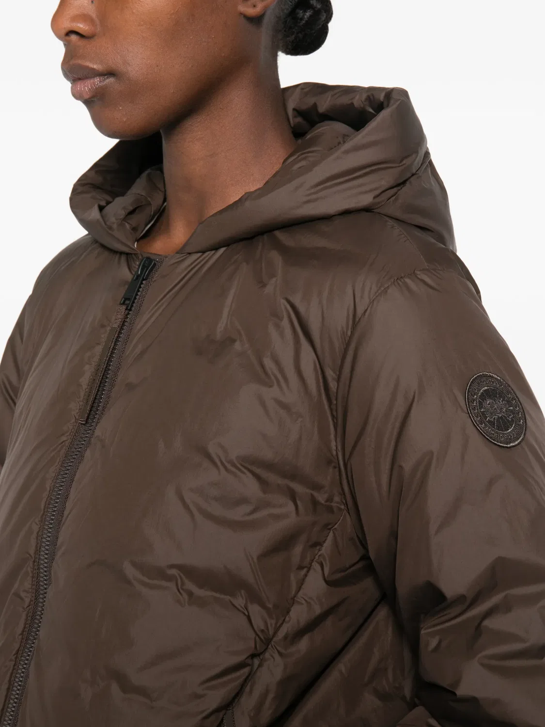 Стеганая пуховая куртка Elba коричневая Canada Goose, коричневый — фото 3