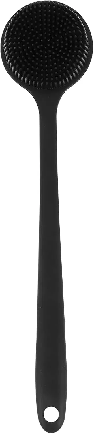 Щетка для тела с длинной ручкой, HOOWIFFY, силиконовая, 37x8x3.5 см