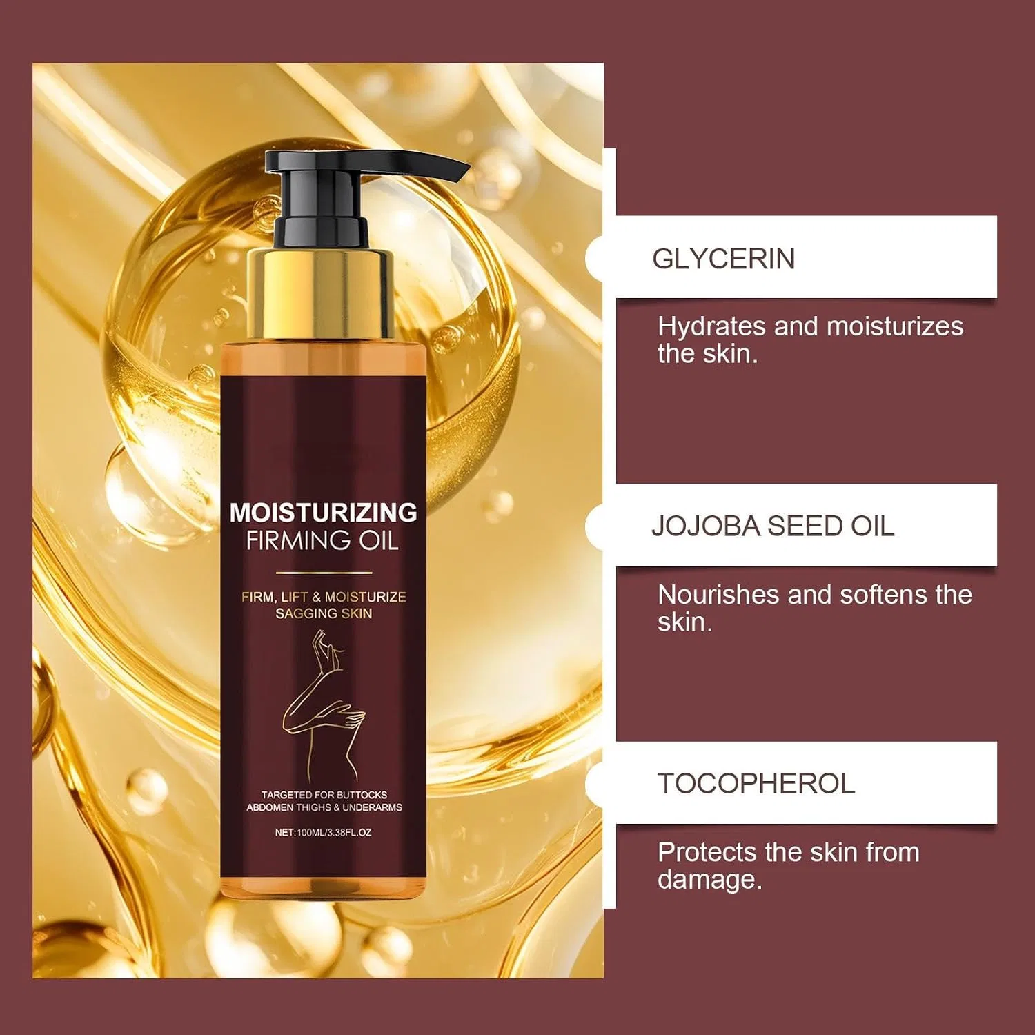 Масло для тела Magic Body Firming Oil, YUNFAX, 3 шт, 100 мл — фото 2