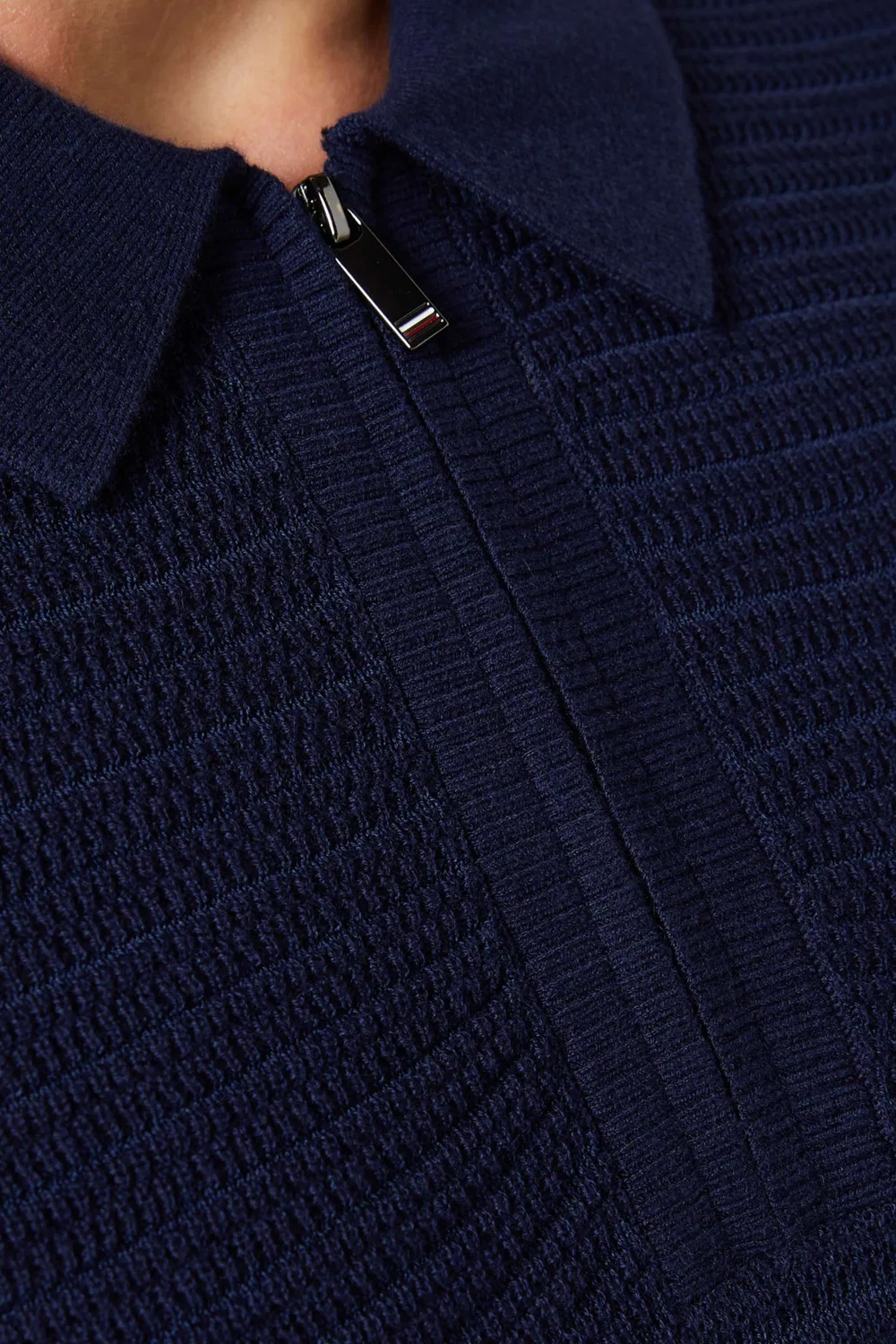 Футболка поло на молнии вязаная Tommy Hilfiger — фото 4