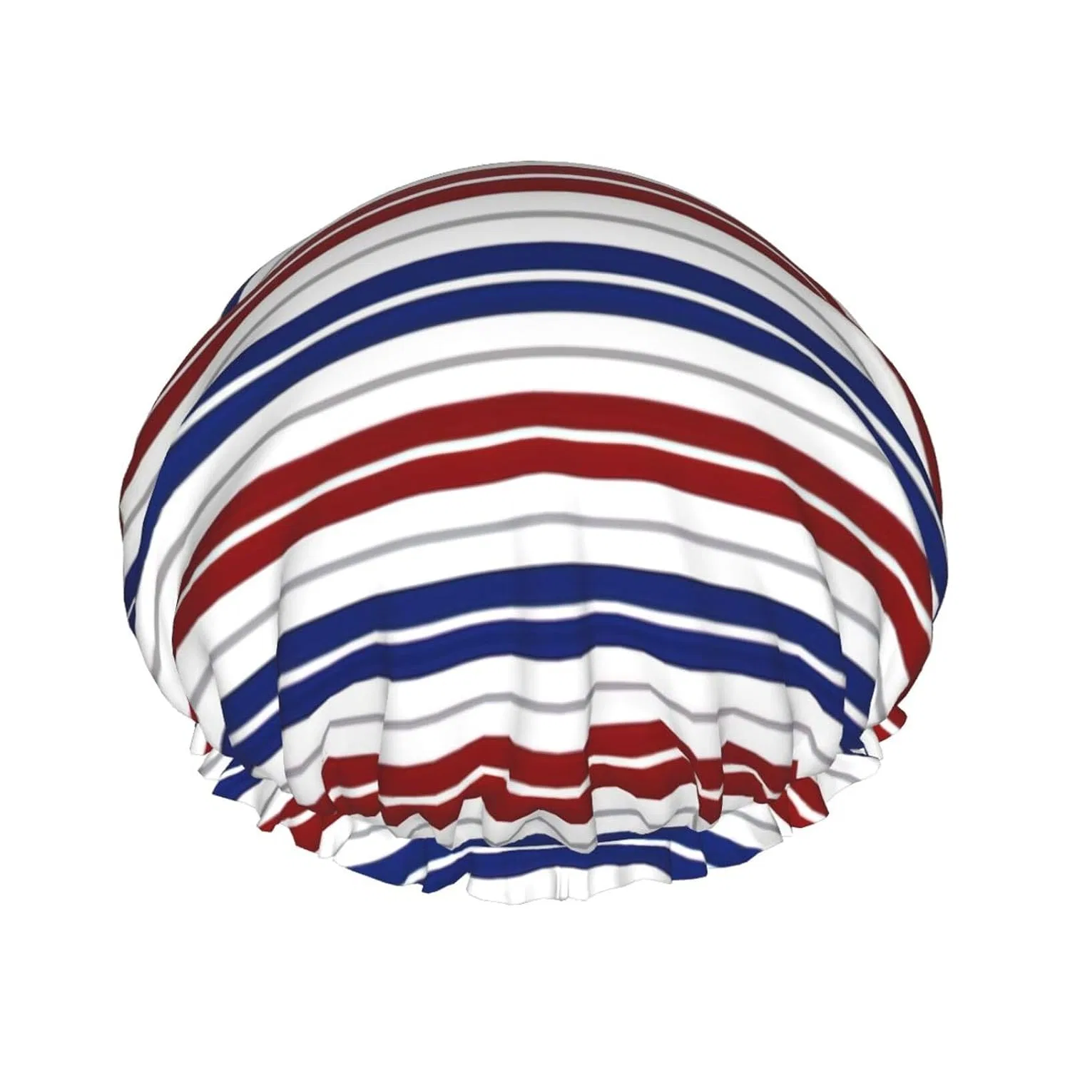 Двойная водонепроницаемая шапочка для душа, HLBSDM, Red Blue White Gray Stripes