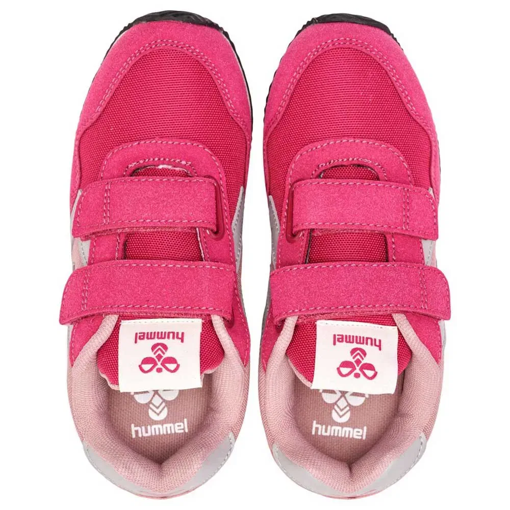 Детские кроссовки для девочек с двумя липучками Reflex Double Multi Hummel, Pink — фото 4