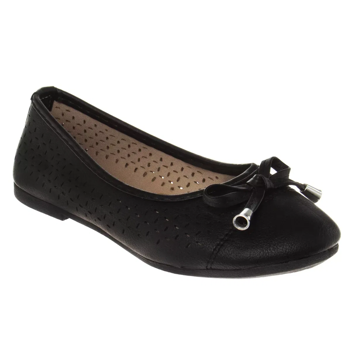 Детские балетки для девочек с ремешками Kensie Girl, Black