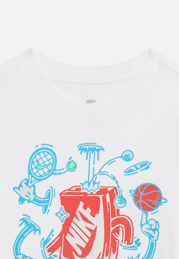 Футболка с принтом хлопок Nike Sportswear, белый — фото 3