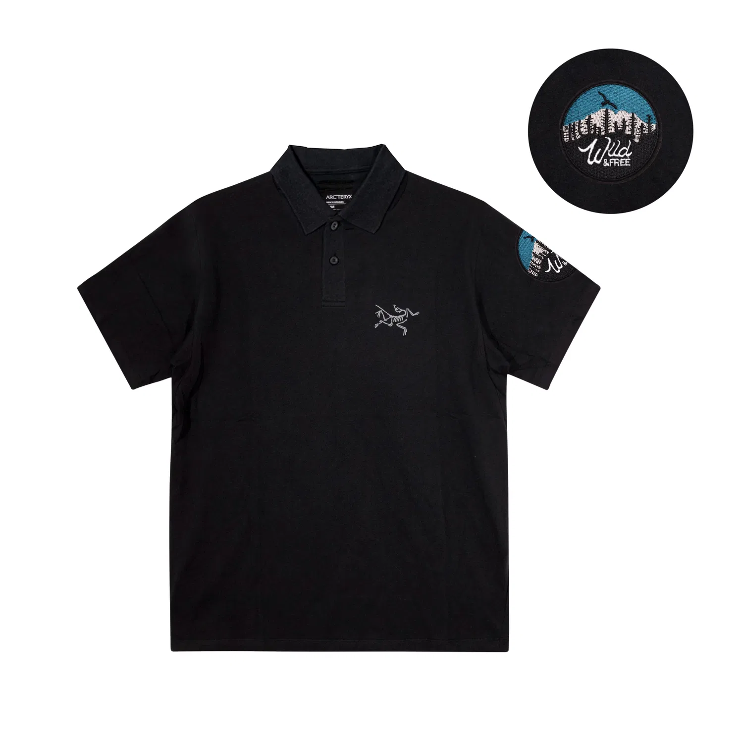 Футболка с поло-воротником KRAGG T Shirts Arcteryx, Черный — фото 3