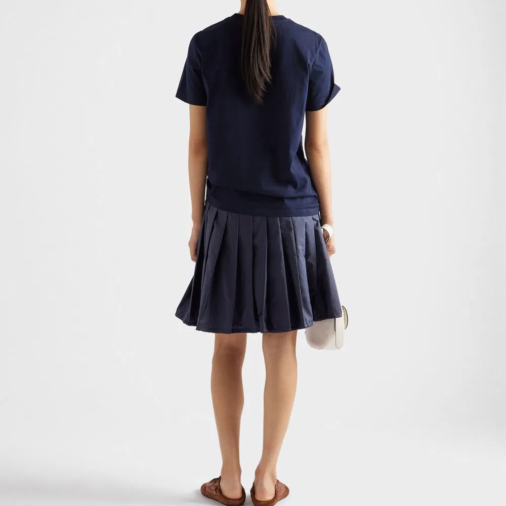 Женская футболка с коротким рукавом FW25 Regular T Shirt PRADA, Marine Blue — фото 4