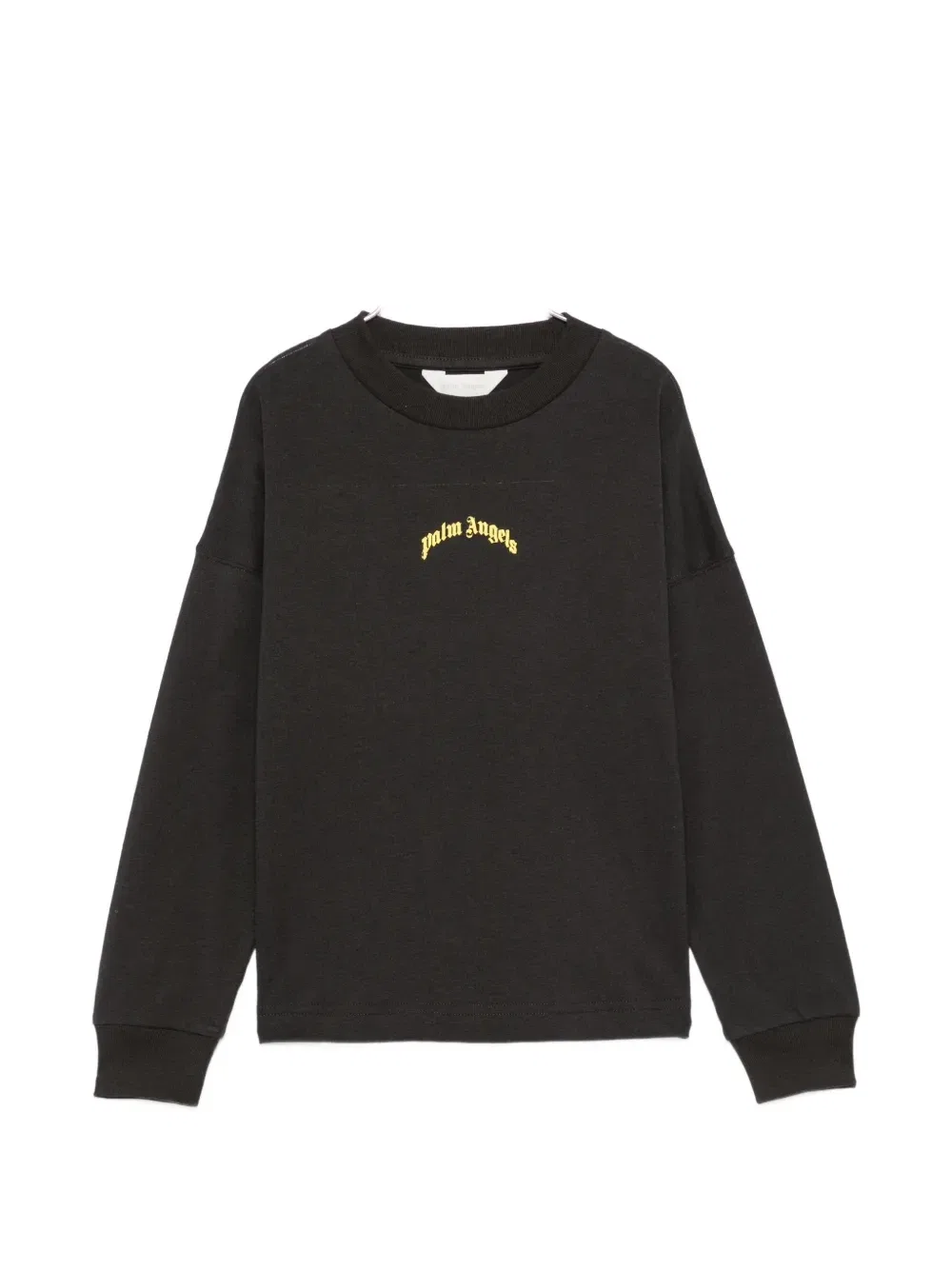 Футболка с длинными рукавами с логотипом Palm Angels Kids, черный