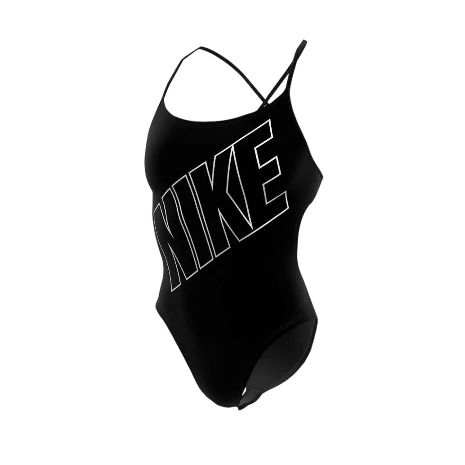 Женский хлопковый купальник Nike, Черный