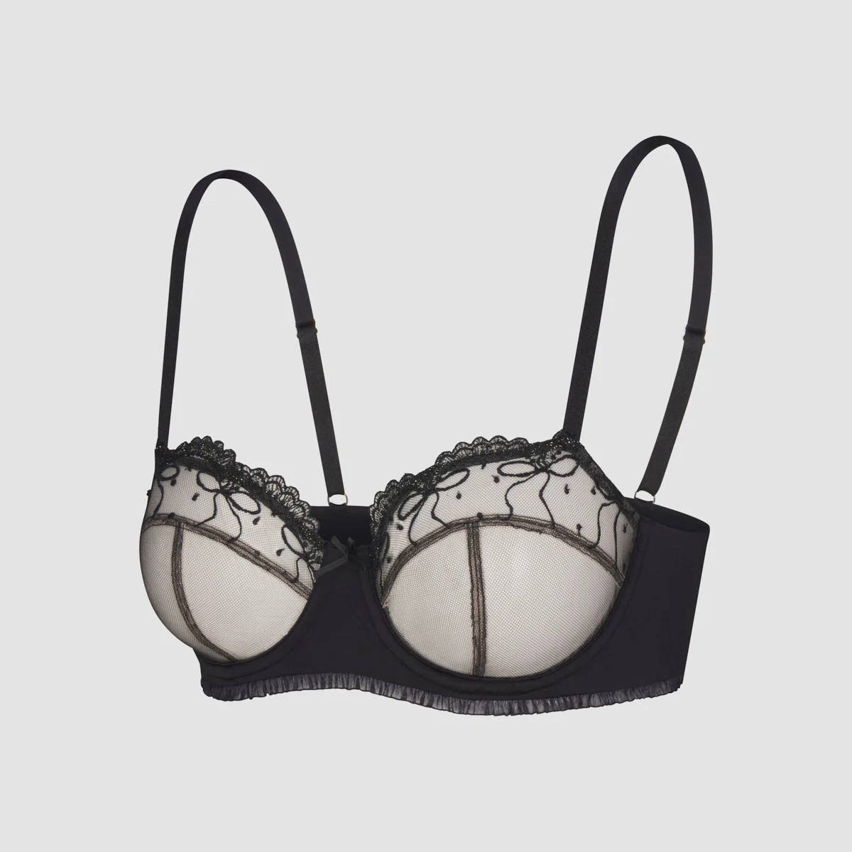 

Сатиновый бюстгальтер-балконет Savage X Fenty Loveline, черный