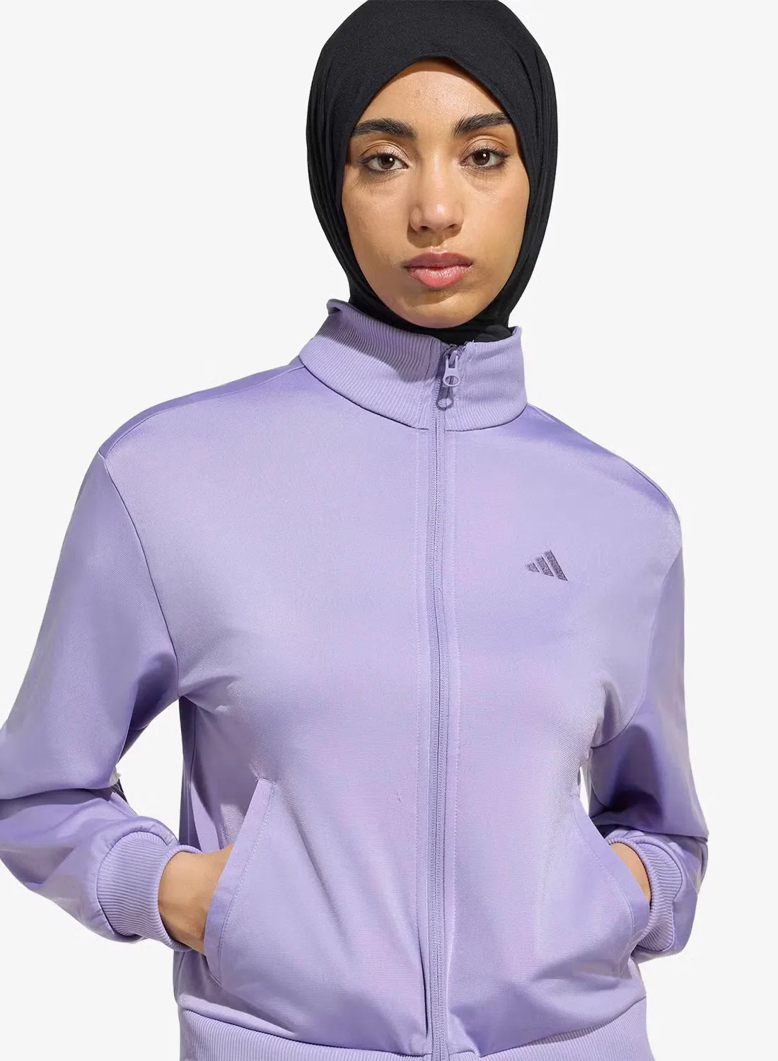 Спортивный костюм уютный из трикотажа Adidas, маджента — фото 3