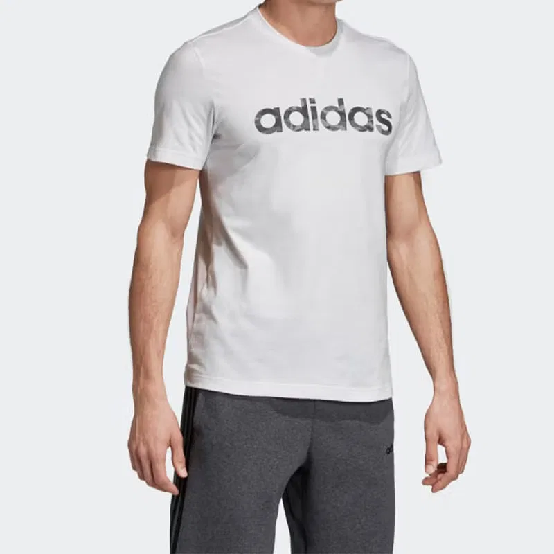 Футболка спортивная стильная Adidas, белый — фото 3