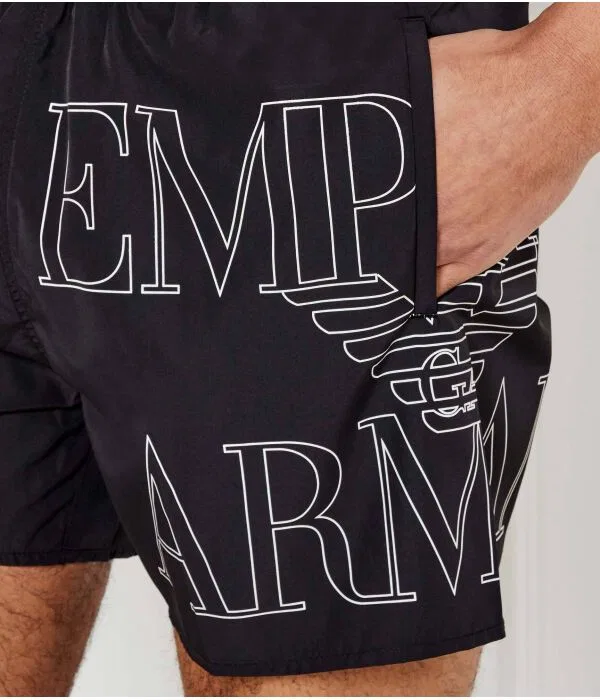 Мужские шорты для плавания Regular Fit Emporio Armani, черный — фото 3
