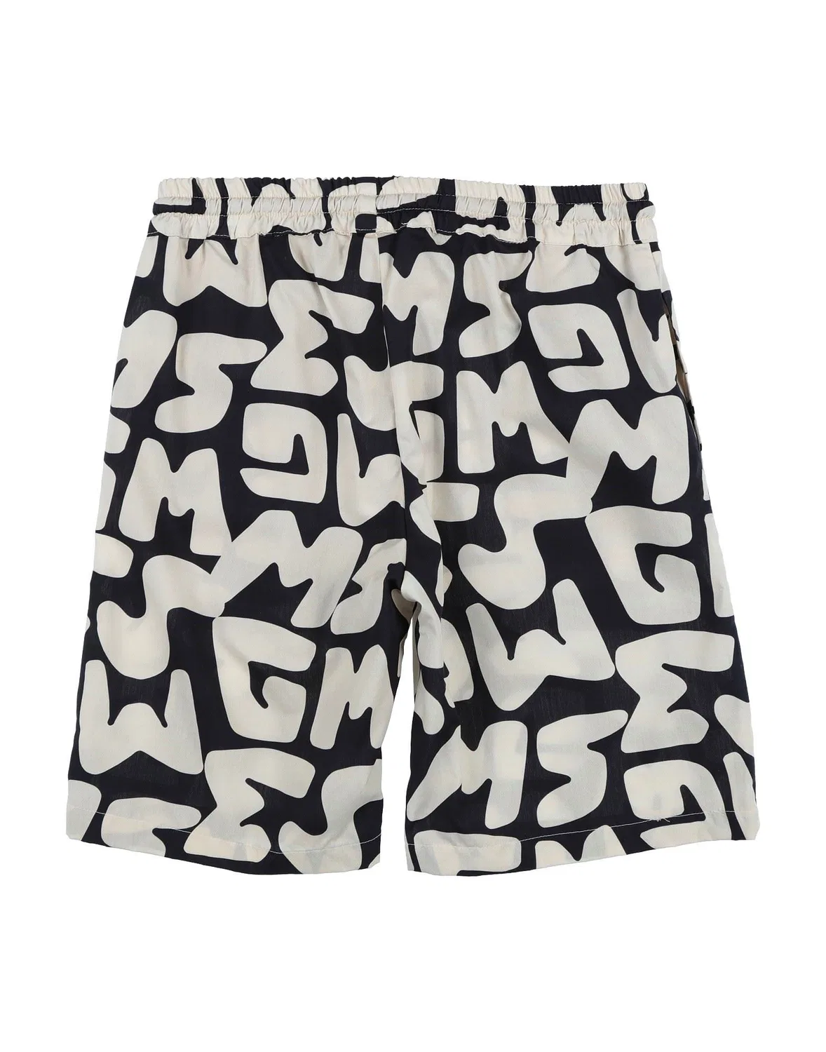 Детские шорты для мальчиков с логотипом Msgm, бежевый — фото 2