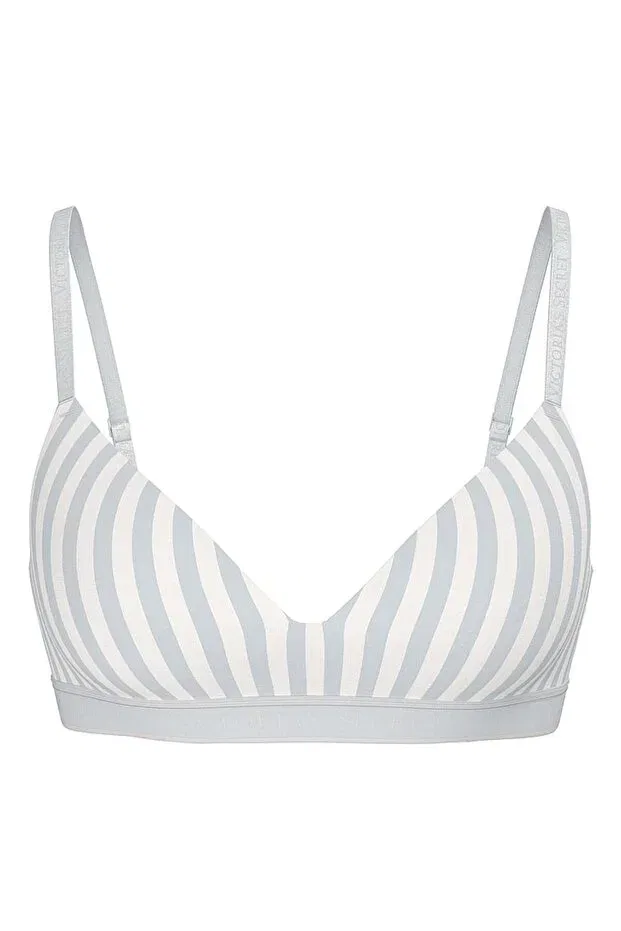 Женский бюстгальтер хлопковый с логотипом Victoria'S Secret, Gray Fog — фото 3