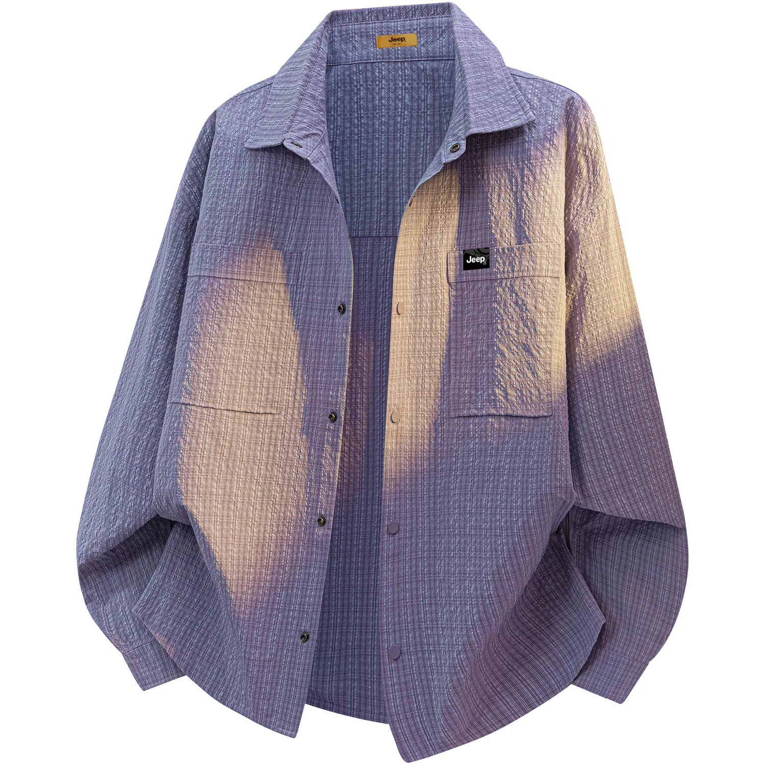 Детская рубашка с воротником прямого кроя Jeep Leisure Collection, Purple