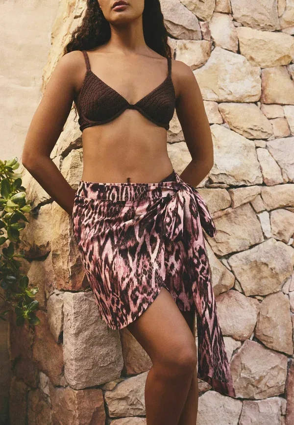 Парео мини из хлопка и полиэстера sarong Next, Animal print, животный принт — фото 3