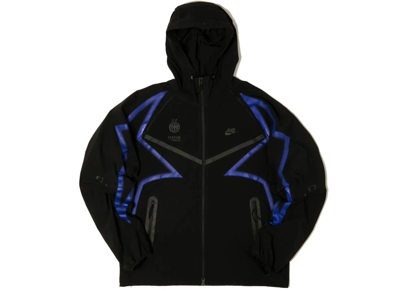 Мужская куртка из технологичной ткани с принтом Nike One Block Down Jacket, Black/Blue