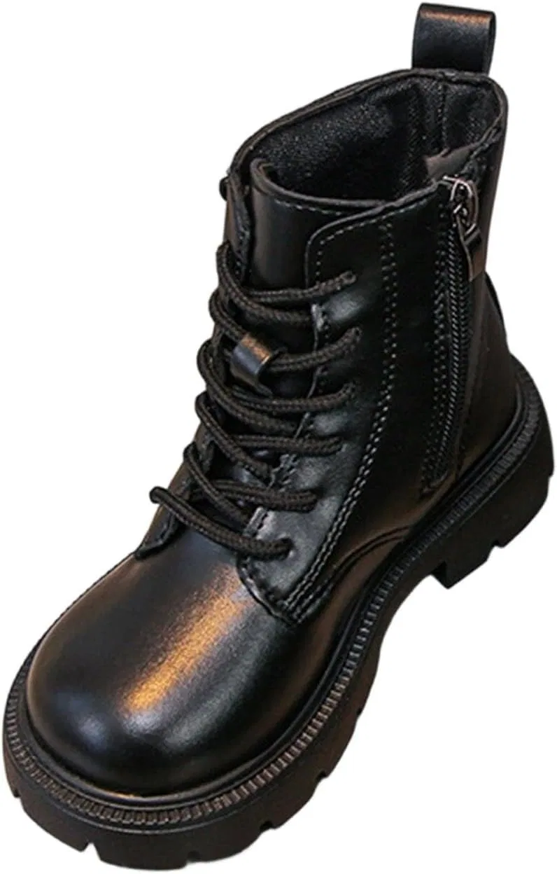Детские зимние ботинки для девочек из замши с мехом SHOPESSA, Black