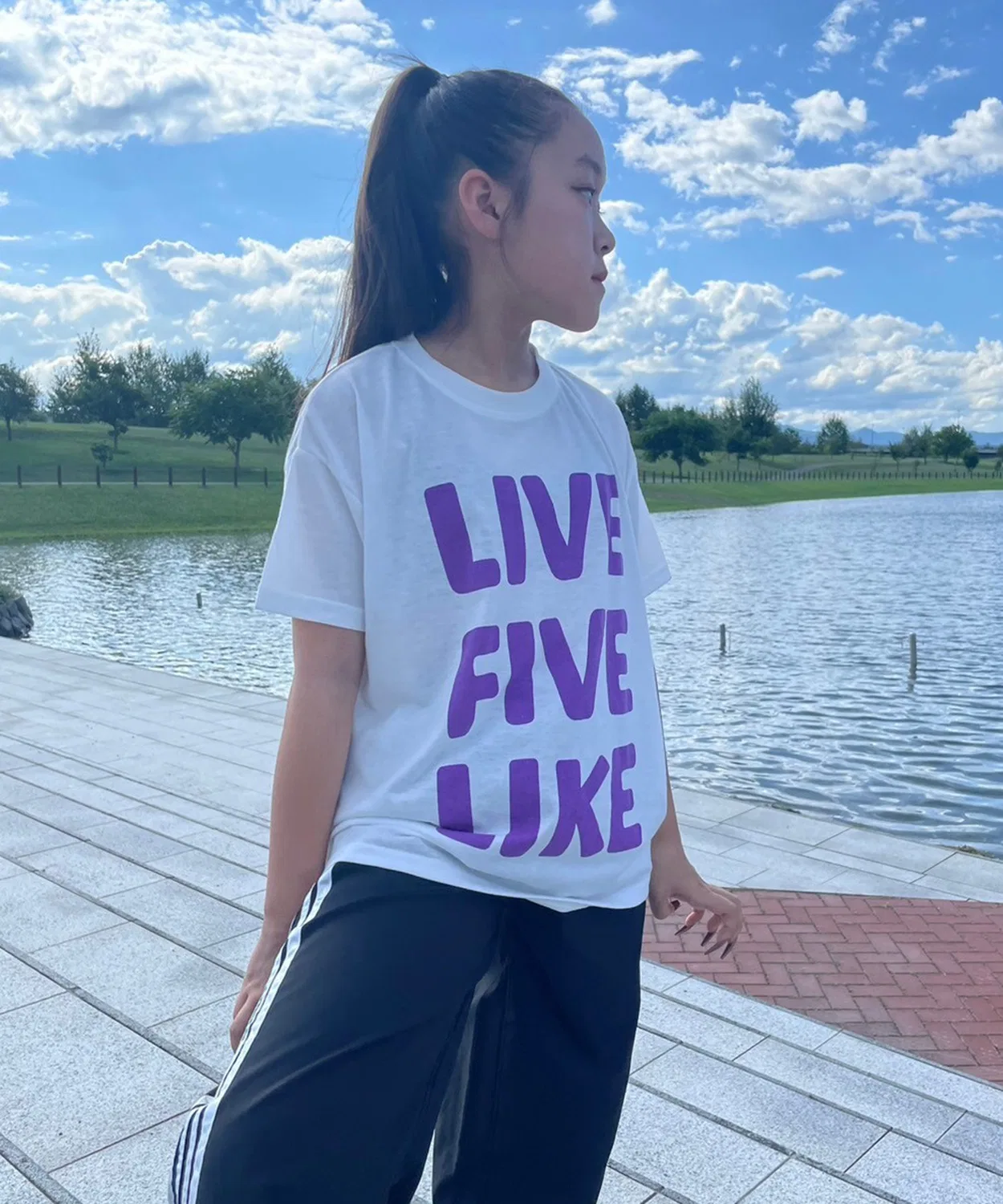 Детская футболка с принтом, широкого кроя, с коротким рукавом FUNALIVE, Black — фото 3