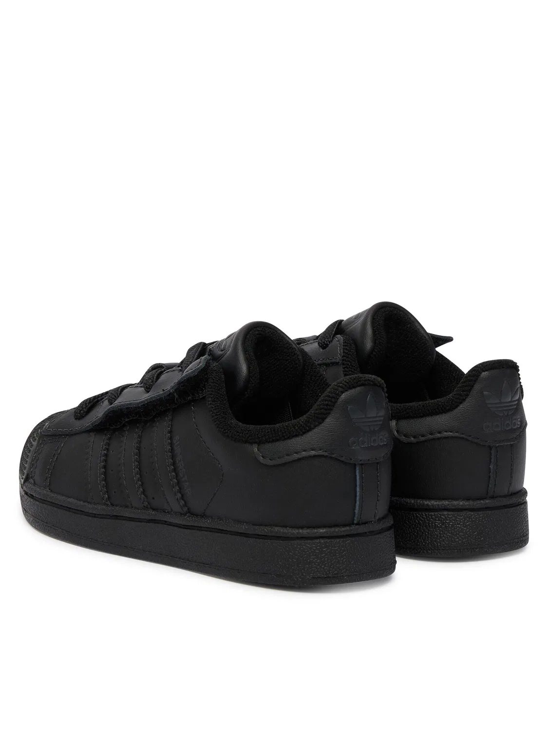 Кроссовки для мальчика Superstar Comfort Closure Elastic Lace Adidas, черный — фото 3