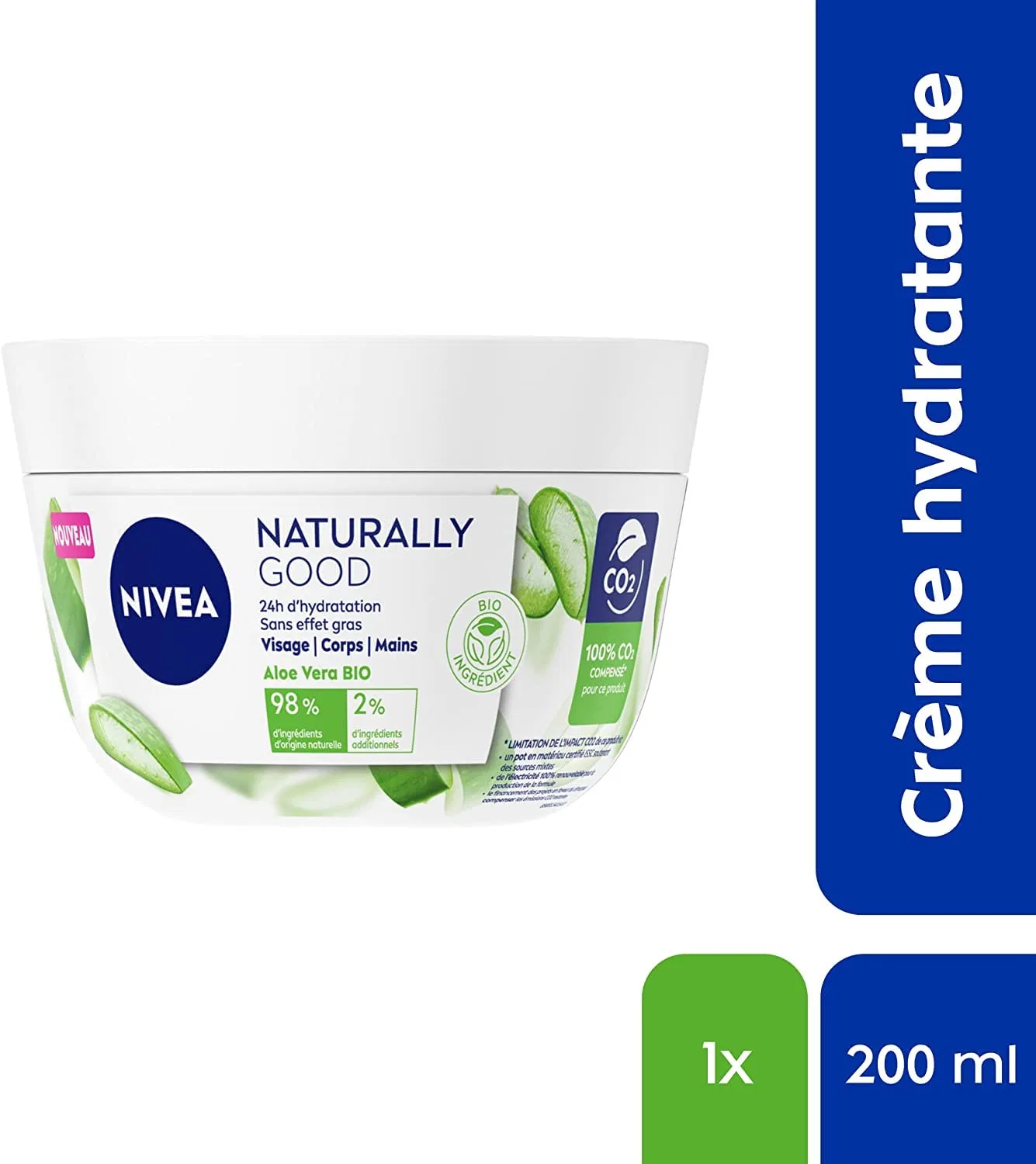 No brand Крем многофункциональный 3-в-1 NIVEA NATURALLY GOOD, 200 мл, с органическим алоэ вера — фото 2