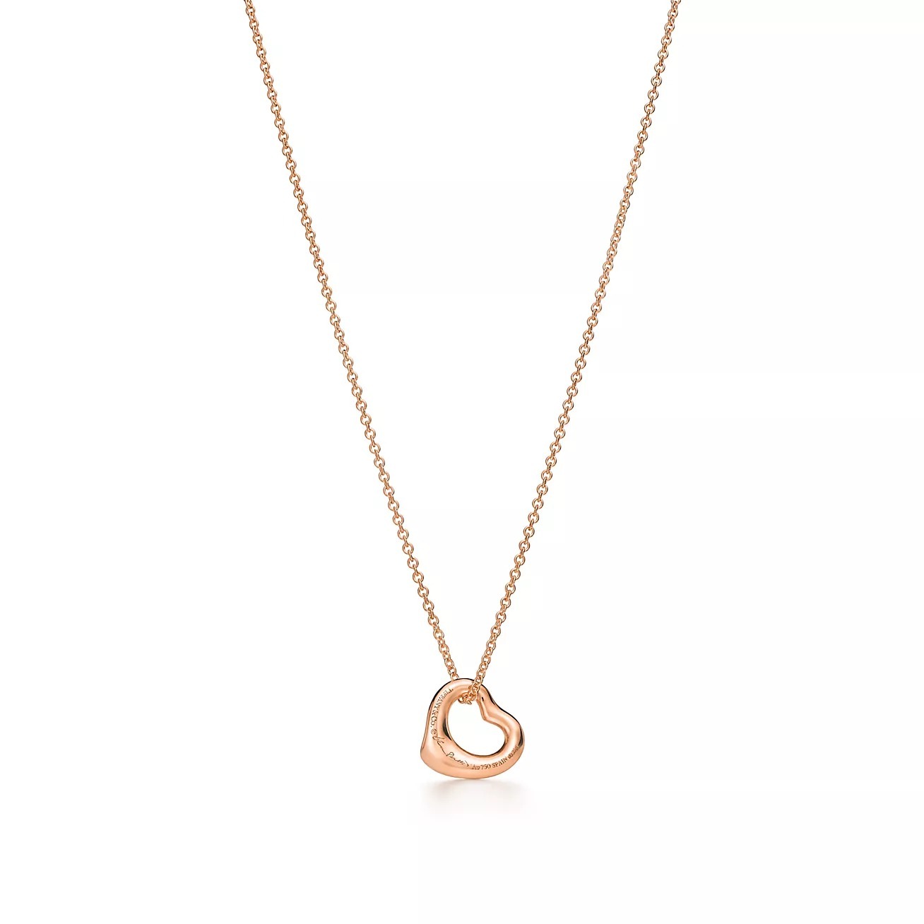Подвеска Tiffany & Co. Open Heart, розовое золото/бриллианты — фото 2