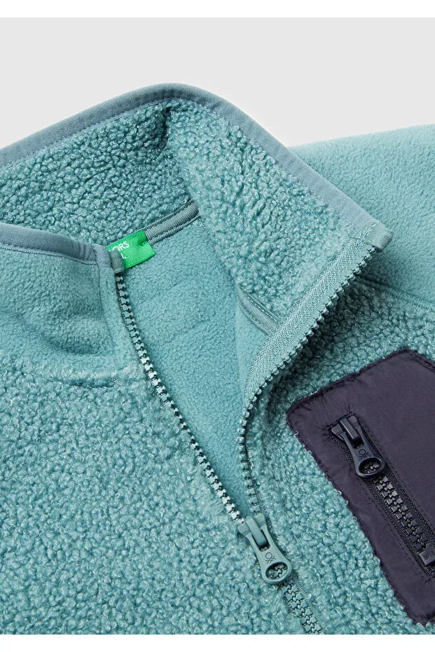 Детские свитшот для мальчиков с длинным рукавом United Colors Of Benetton, Gray-Green — фото 3