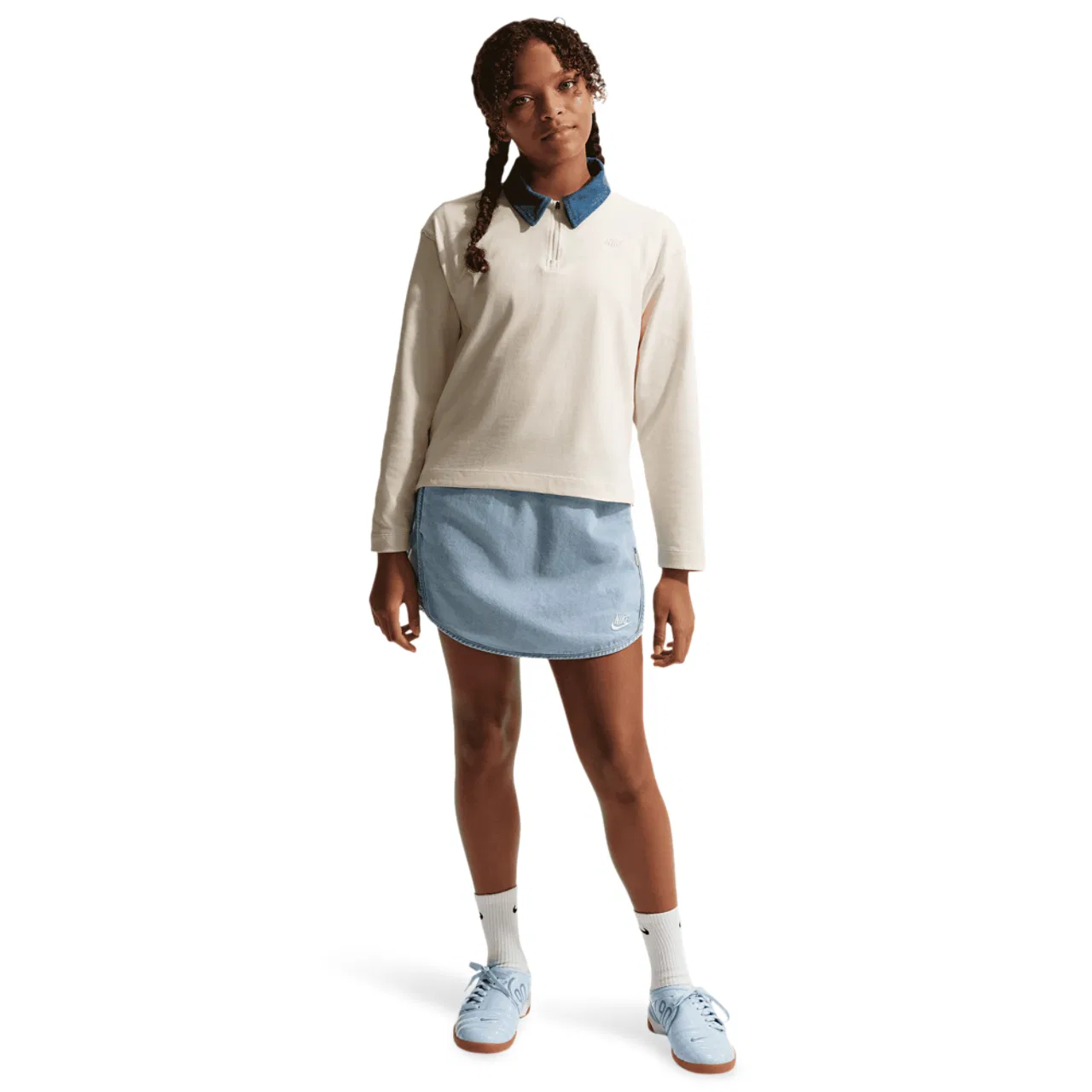 Джинсовая юбка для девочек NSW Nike, синий — фото 4