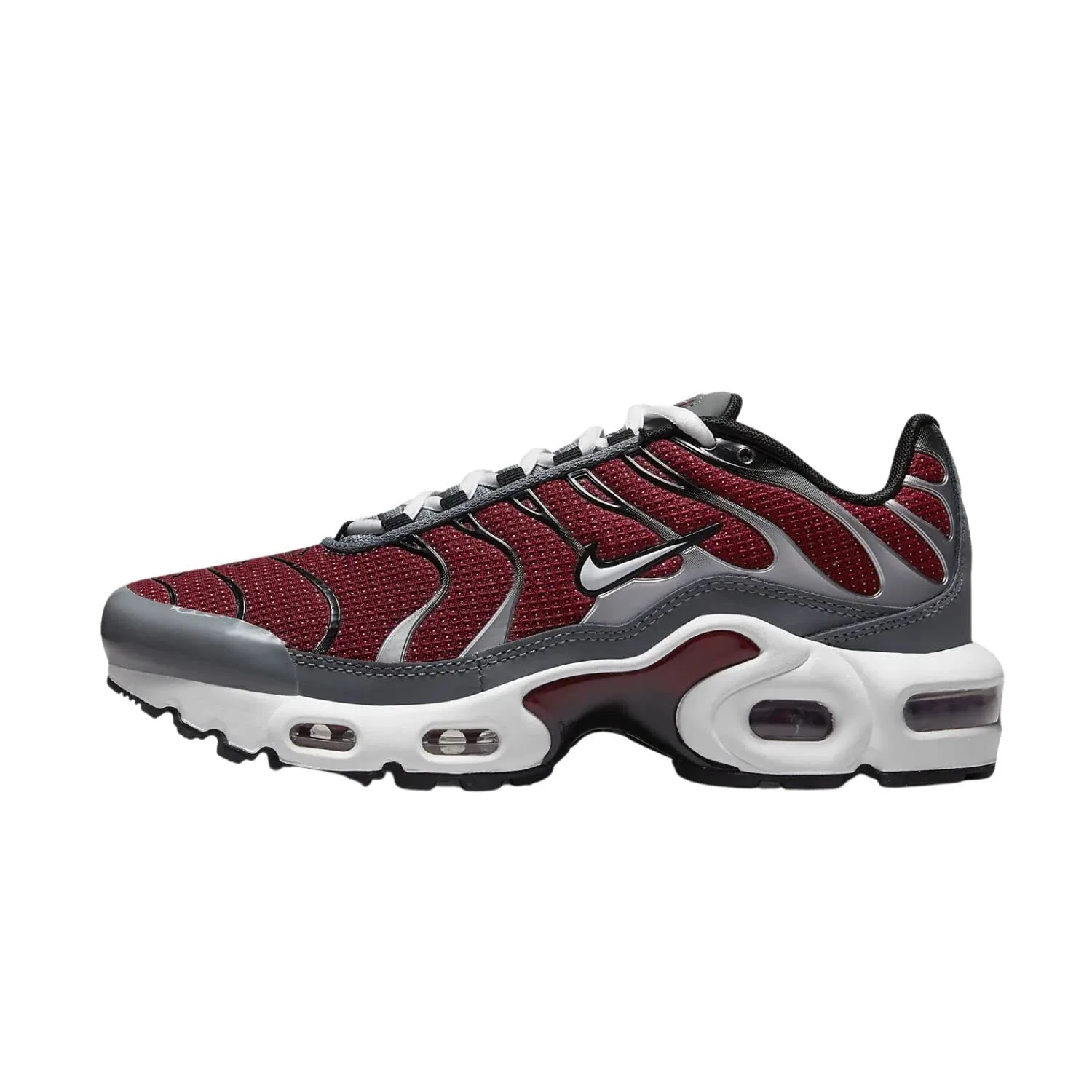 Детские кроссовки для мальчиков с сетчатым верхом NIKE Air Max Plus GS NIKE, Team Red White Black Cool Grey 602