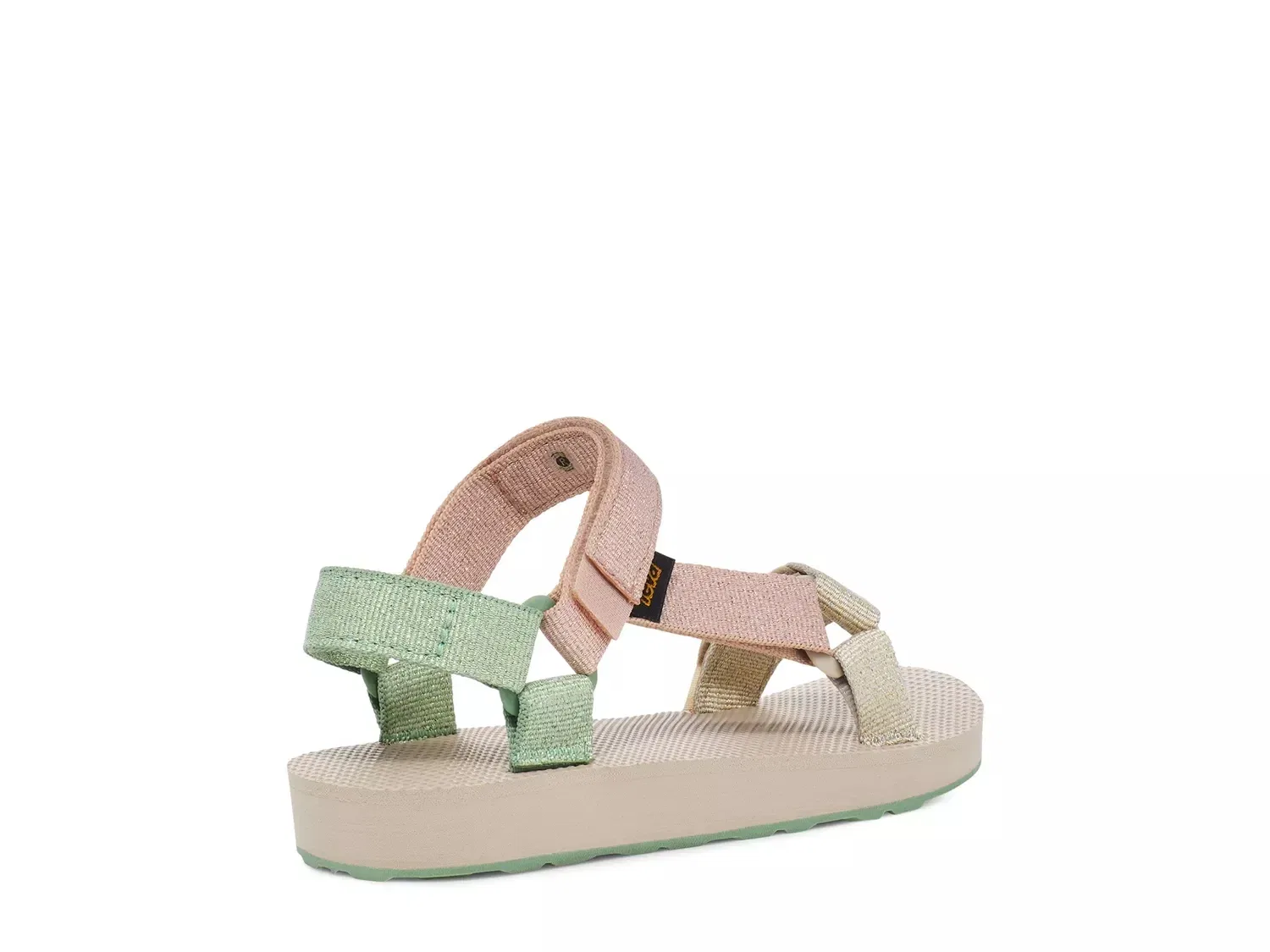 Сандалии Original Universal Metallic, Teva, светло-зеленый/светло-розовый/айвори — фото 2