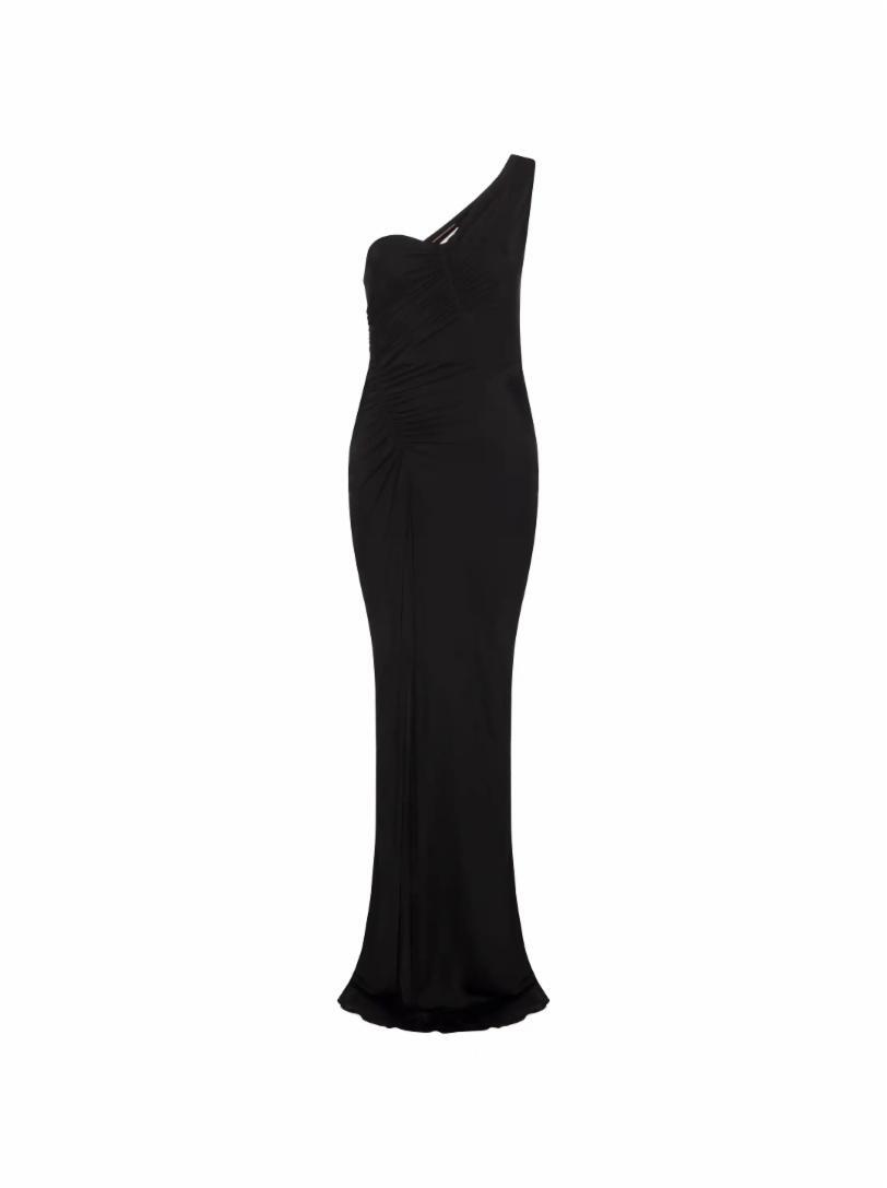 

Платье макси на одно плечо Saint Laurent