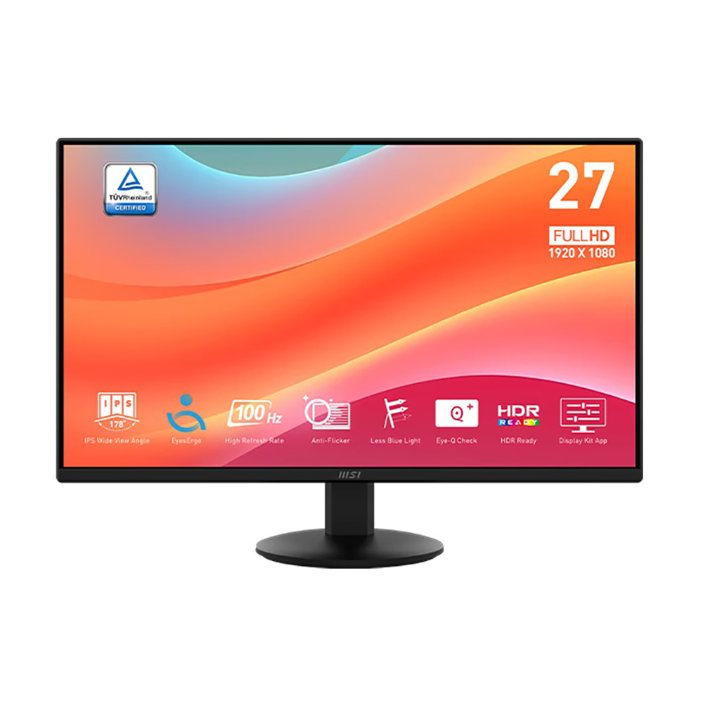 

Монитор MSI MP272L, 27'', 1920x1080, 100 Гц, IPS, черный
