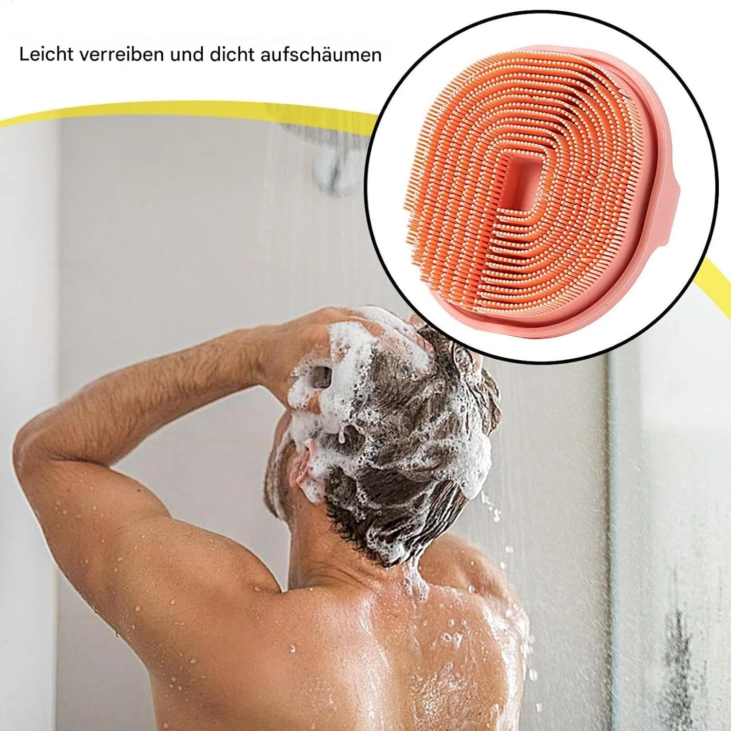 Силиконовая щетка для тела Scrubbies The Sud Bud, Red Generisch — фото 2