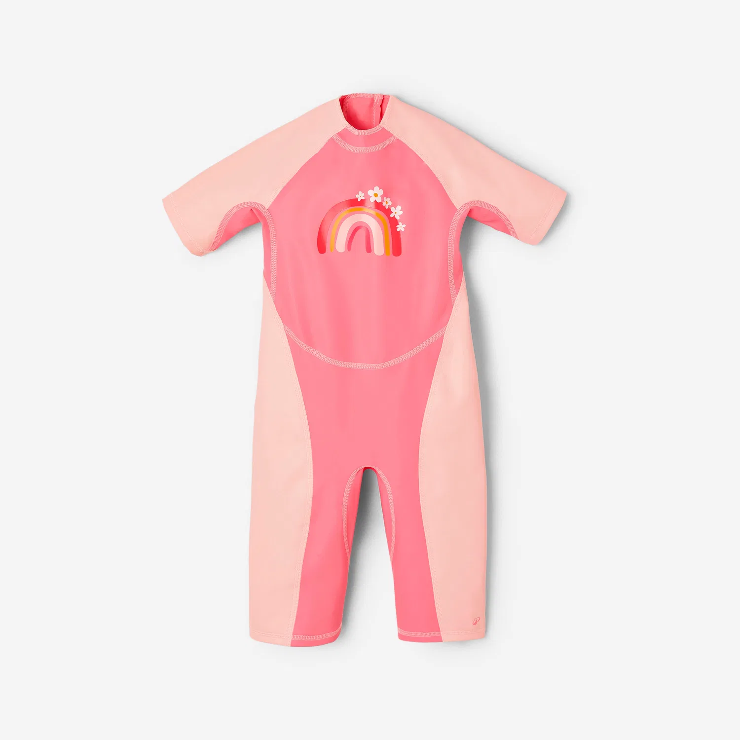 Детский плавательный костюм с UV-защитой Kloupi Decathlon, Kaugummirosa Fluoreszierendes Korallenrosa