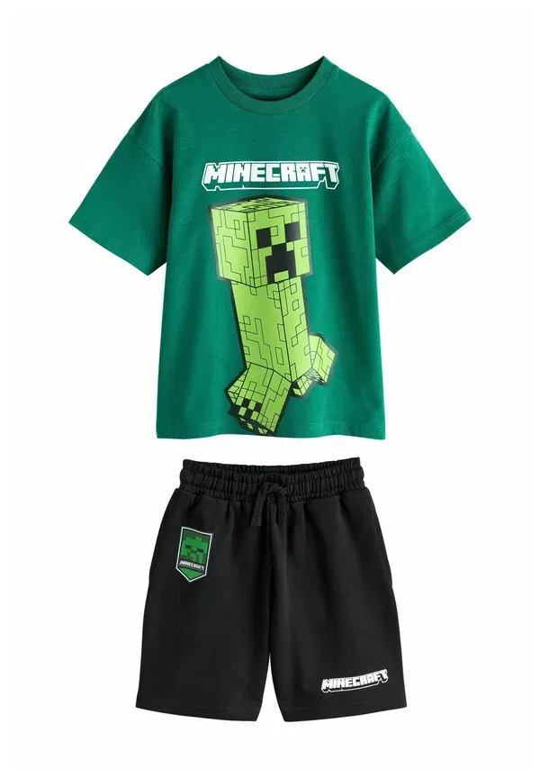 Брюки хлопковые Minecraft set Next, темно-зеленый/черный