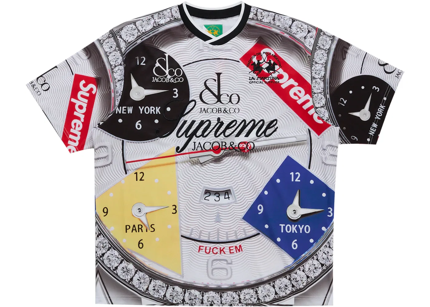 Мужская футбольная футболка Supreme La Martina Soccer Jersey, White