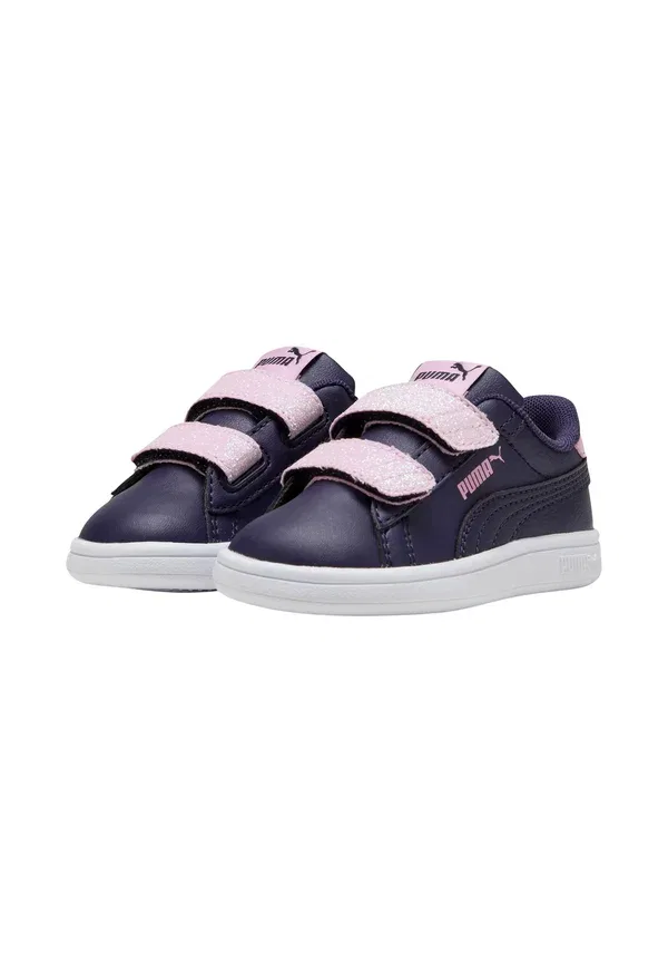 Кроссовки на липучке Basket basse a smash Puma Deep Plum, Rose Shimmer, розовый — фото 2